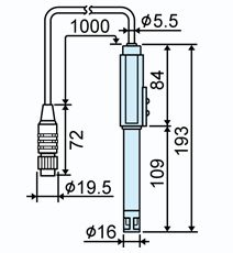 pH电极（リード长1ｍ）GST-2729C