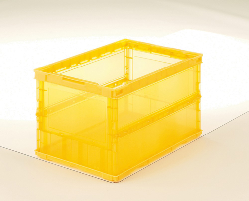 薄折叠容器容器，无通风口，透明装饰530x366x325hmm