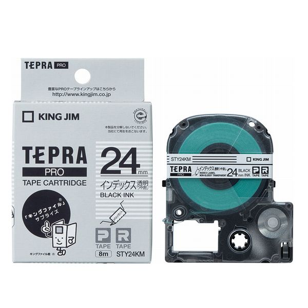 Tepra Pro透明标签（8M，黑色字母sty24km