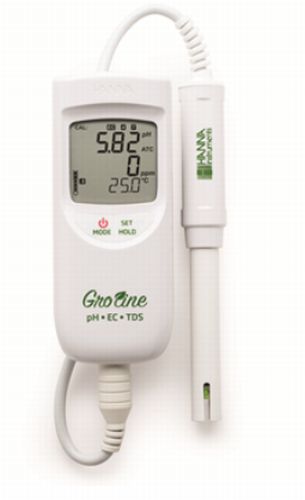 GRO线便携式PH/EC/TDS/℃仪表HI 9814D