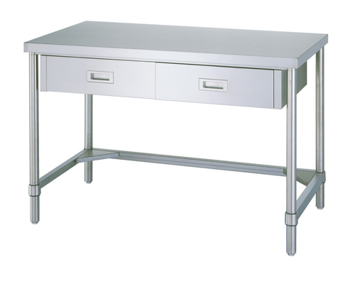 不锈钢工作台（SUS430）带有单面抽屉WDT-18090的三面框架类型