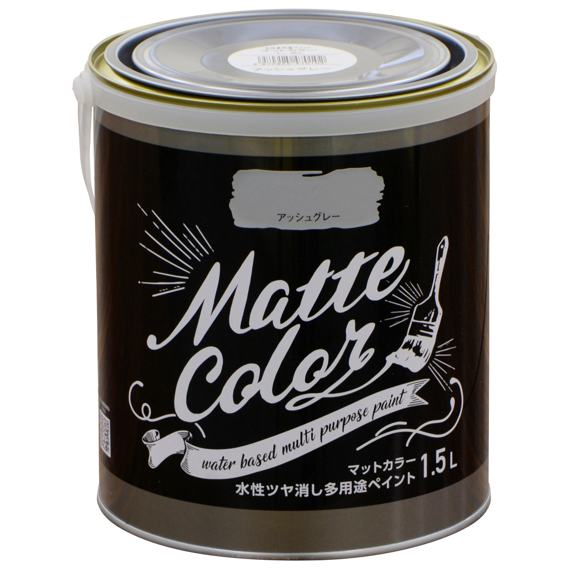 水基多功能油漆哑光颜色1.5L灰灰色