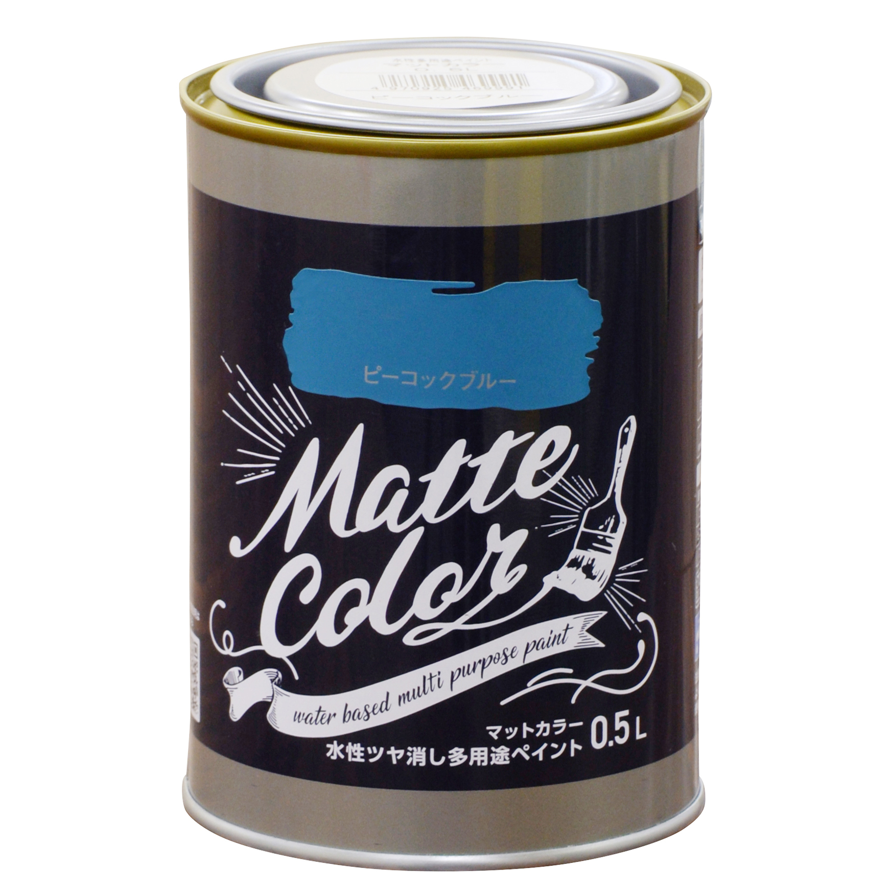 水基多功能油漆哑光颜色0.5L孔雀蓝色