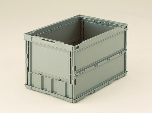 薄折叠容器平坦，无盖，灰色530 x 366 x 325hmm
